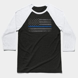 Thin Blue Line Flag Baseball T-Shirt